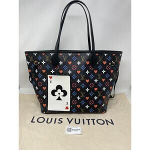 Louis Vuitton Neverfull Tote MM Black Canvas